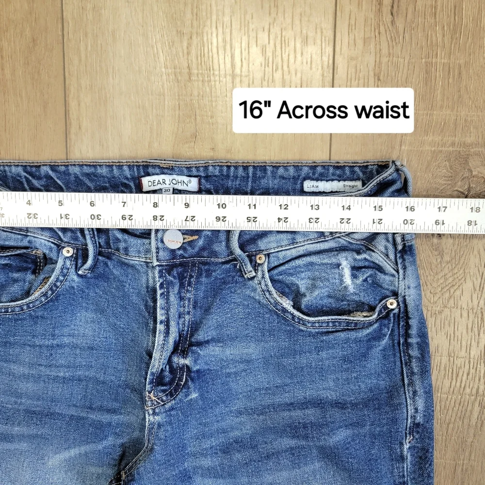 Dear John Liam Straight Distressed Jeans size 30 - Picture 7 of 9